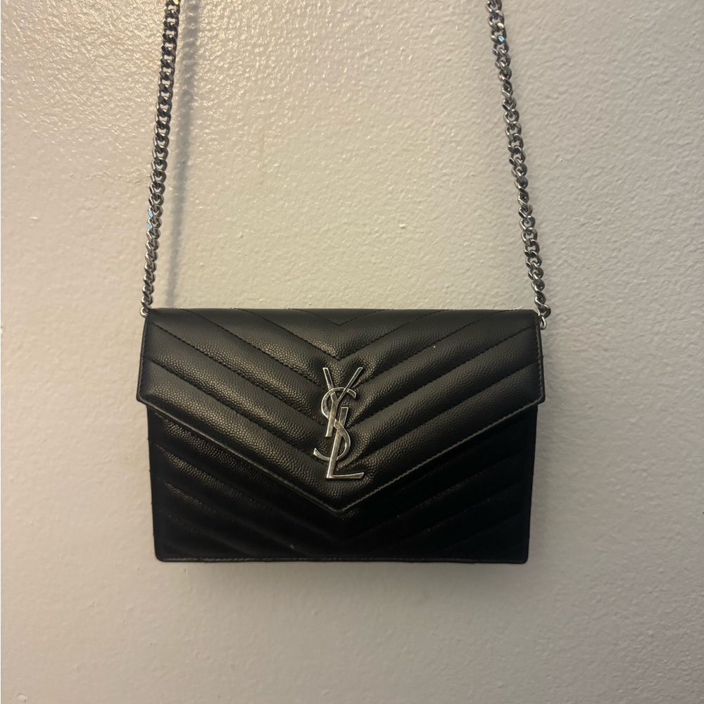 SAINT LAURENT MONOGRAM WALLET ON CHAIN BAG